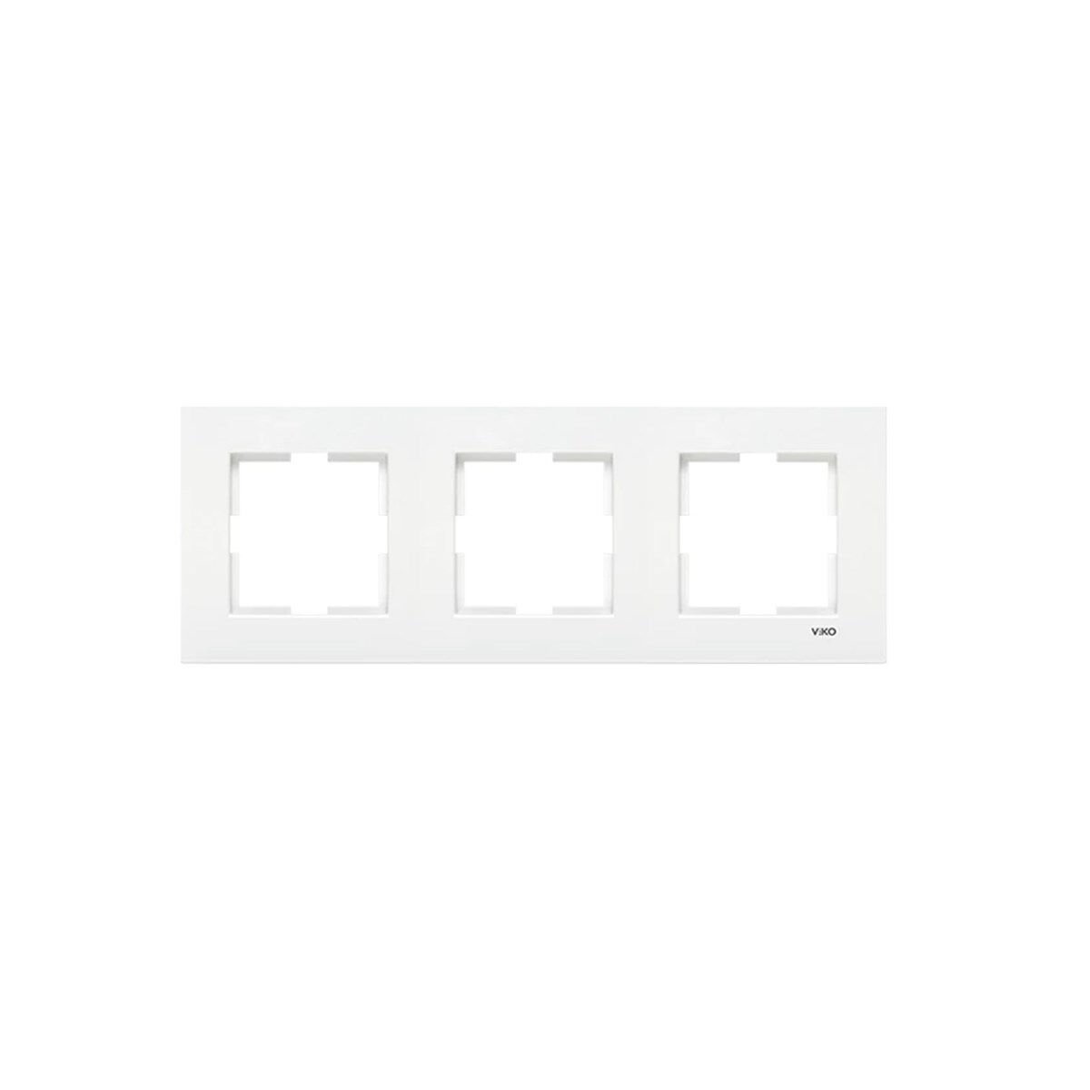 Viko Karre Beyaz Üçlü Yatay Çerçeve