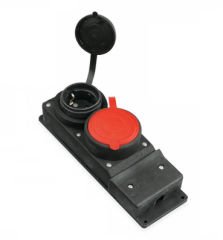 Trifaze Kapaklı Kauçuk 2'li Grup Priz 3x25ah 380v