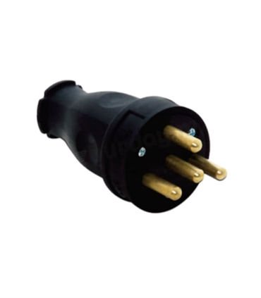 Trifaze Kauçuk Erkek Fiş 3x25ah 380v