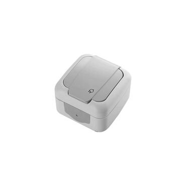 Viko Palmiye Sıva Üstü Topraklı Priz Gri