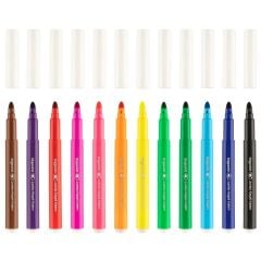 Bigpoint Jumbo Keçeli Kalem 12'li Set (Plastik Kutulu)