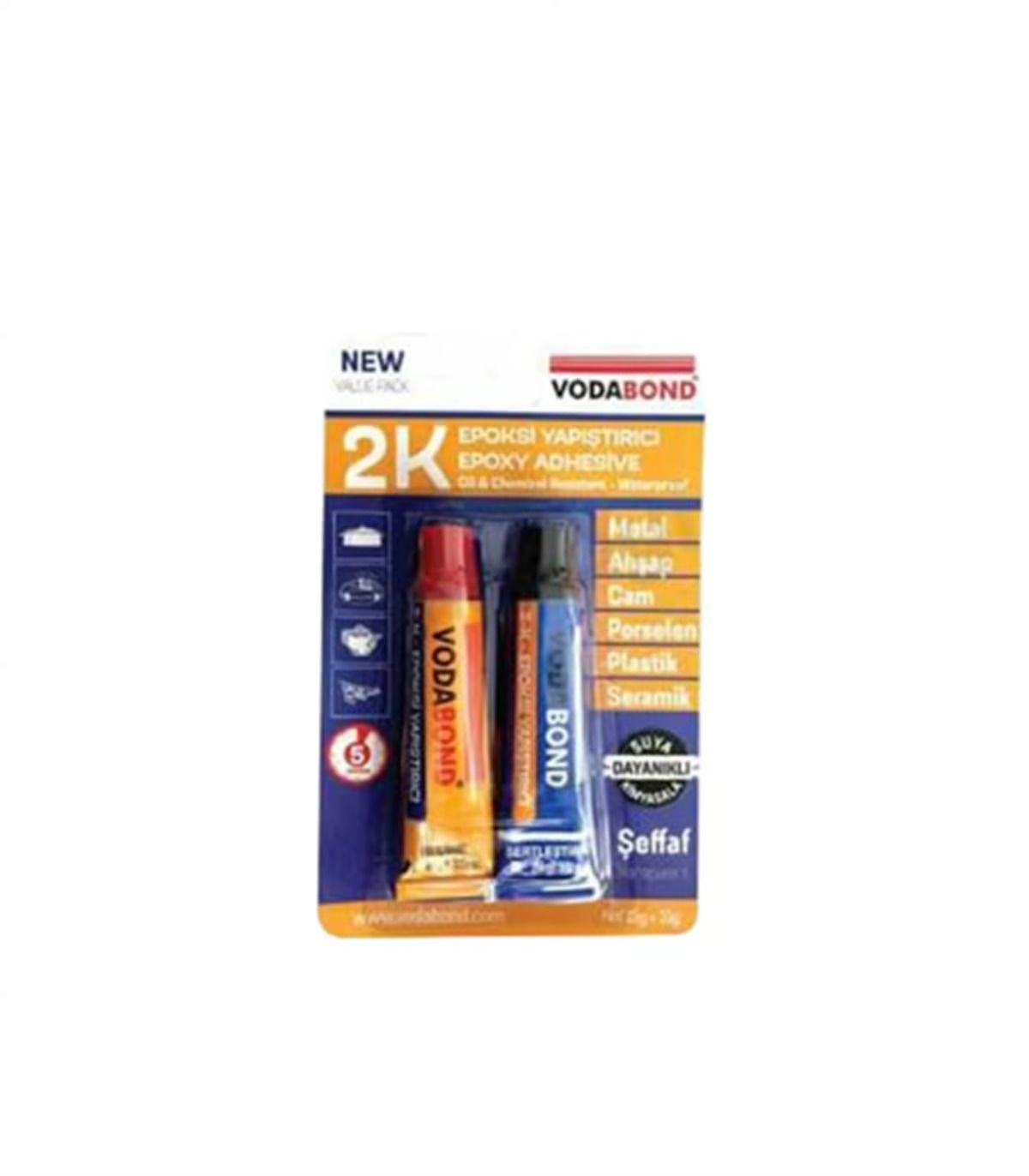 Vodabond 2K Rapid Epoksi Yapıştırıcı 30 Gr Şeffaf