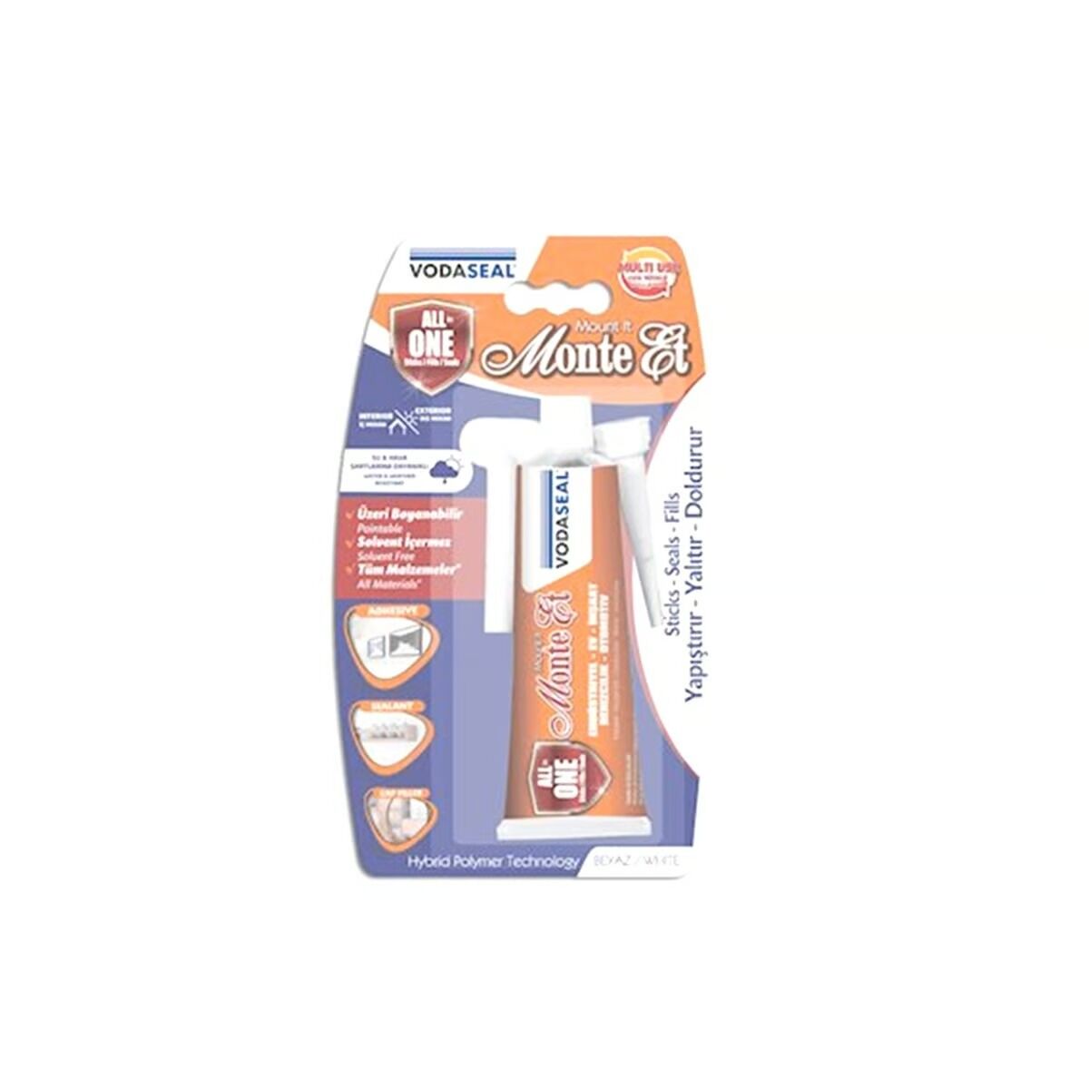 Vodaseal Monte Et Hybrid Polymer Çok Amaçlı Yapıştırıcı 75 Gr Beyaz