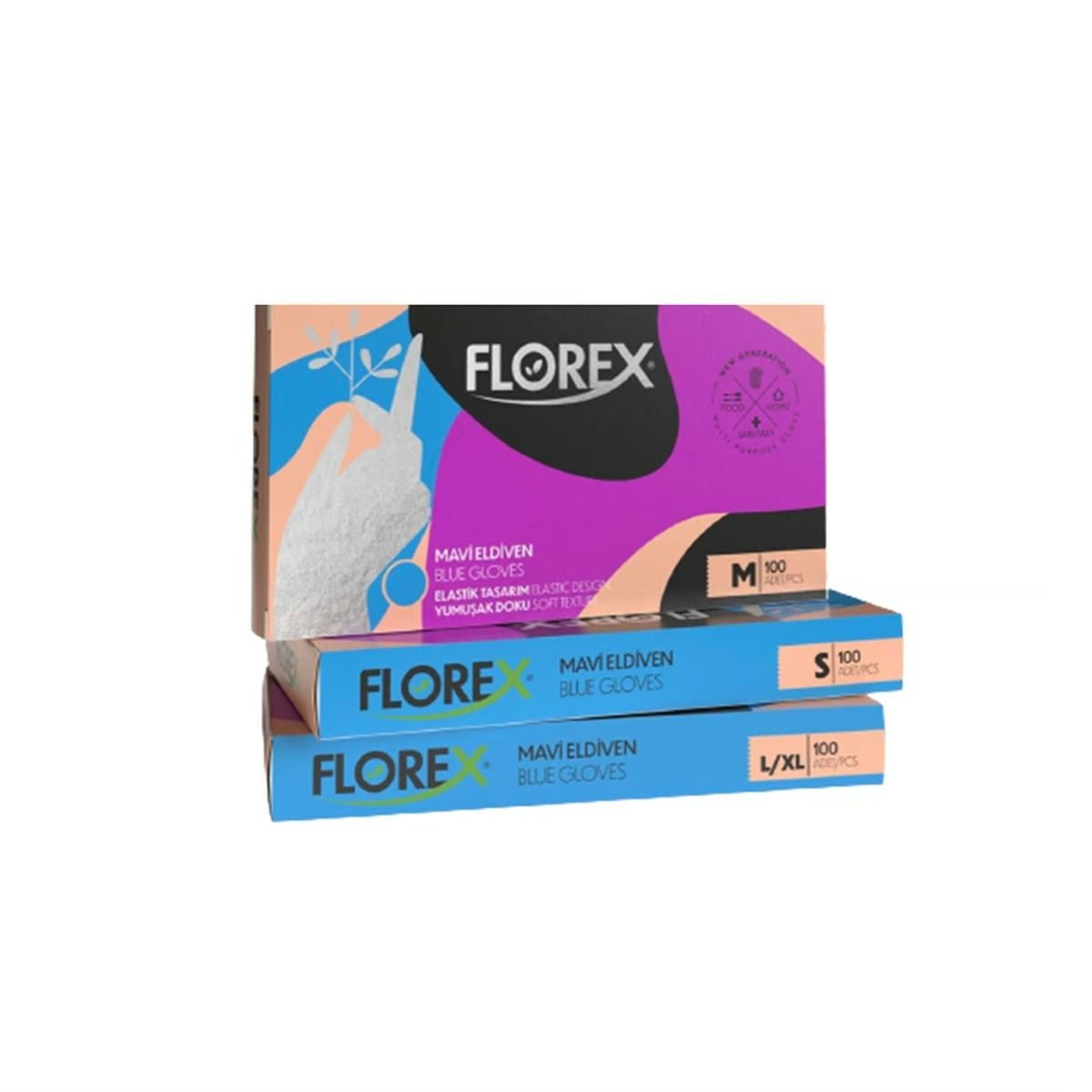 Florex Eldiven Mavi 100'lü Paket
