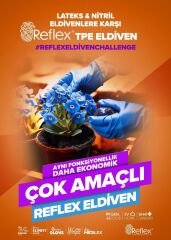 Reflex Slim Fit Pudrasız Eldiven Mavi L-Xl Beden Yeni Nesil Teknoloji 100'lü Paket