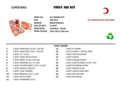 İlk Yardım Çantası (Duvara Monte Aparatlı - Taşınabilir)